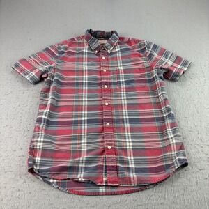 Denim & Supply Ralph Lauren Shirt Mens Medium Red Blue‎ Plaid Button Up Camp